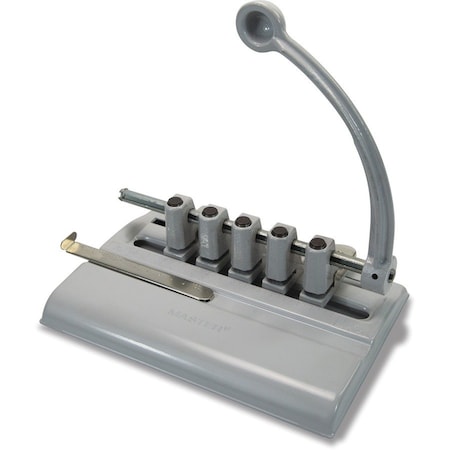 Master 5-Hole Punch, Adjustable, 11/32", 40 Sht Cap, Tan MAT525M
